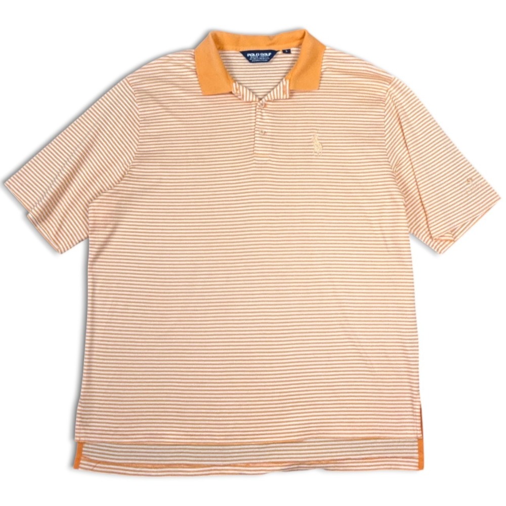 Polo Ralph Lauren Mens L Orange Stripe Big Pony Trump National Doral Golf Club
